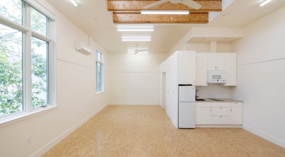 Bright Live-Work Studio with Tall Ceilings & Built-in Storage off Lowell Street in Oakland