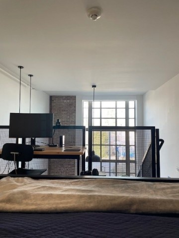 Modern studio with loft bedroom