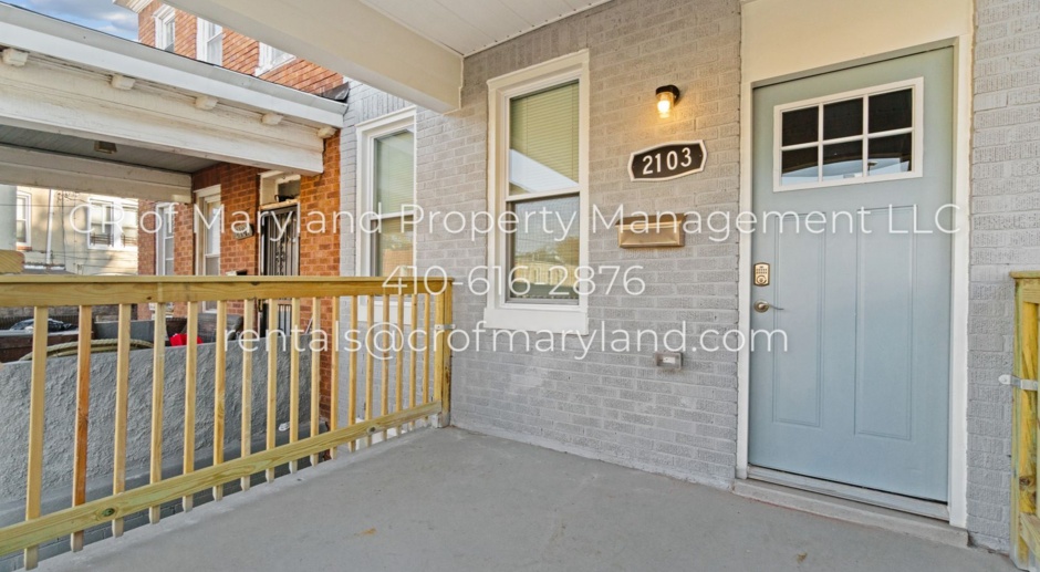 Charming 2BD, 1.5 Bath House in Easterwood, Baltimore, MD. Accepting Waitlist Applications Only.