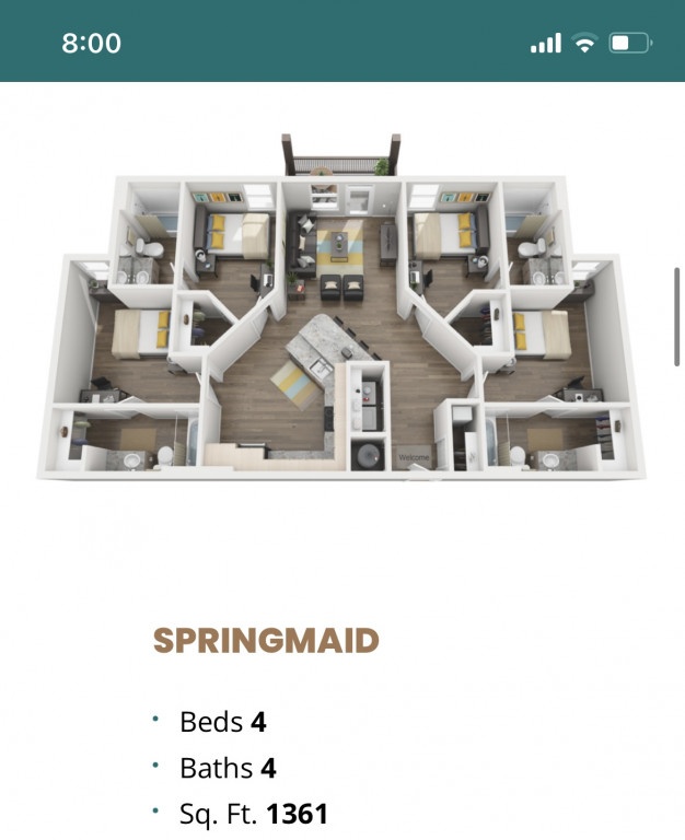 The Pier - All male roommates private bedroom and bath for sublet April - July 2022 at The Pier